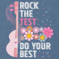 Rock The Test Do Your Best Testing Day Teachers Students Garment-Dyed Sweatshirt