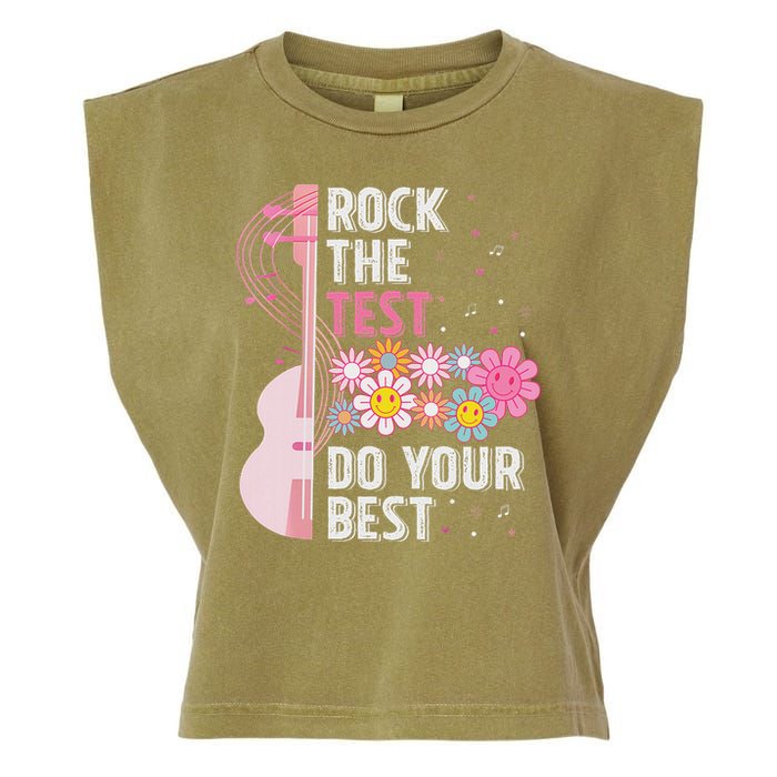 Rock The Test Do Your Best Testing Day Teachers Students Garment-Dyed Women's Muscle Tee
