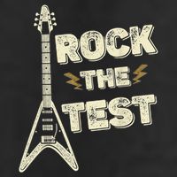Rock The Test Guitar Teacher Test Day Testing Day Teacher Golf Towel