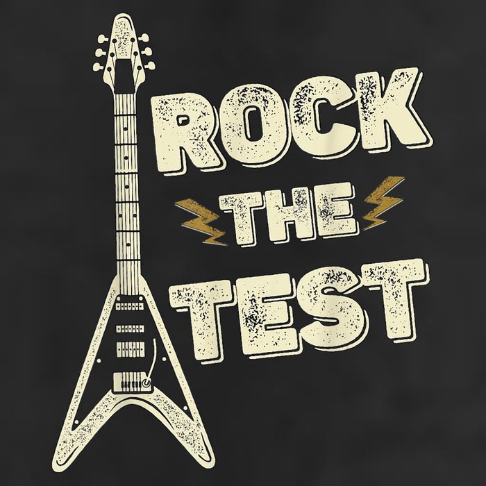 Rock The Test Guitar Teacher Test Day Testing Day Teacher Golf Towel