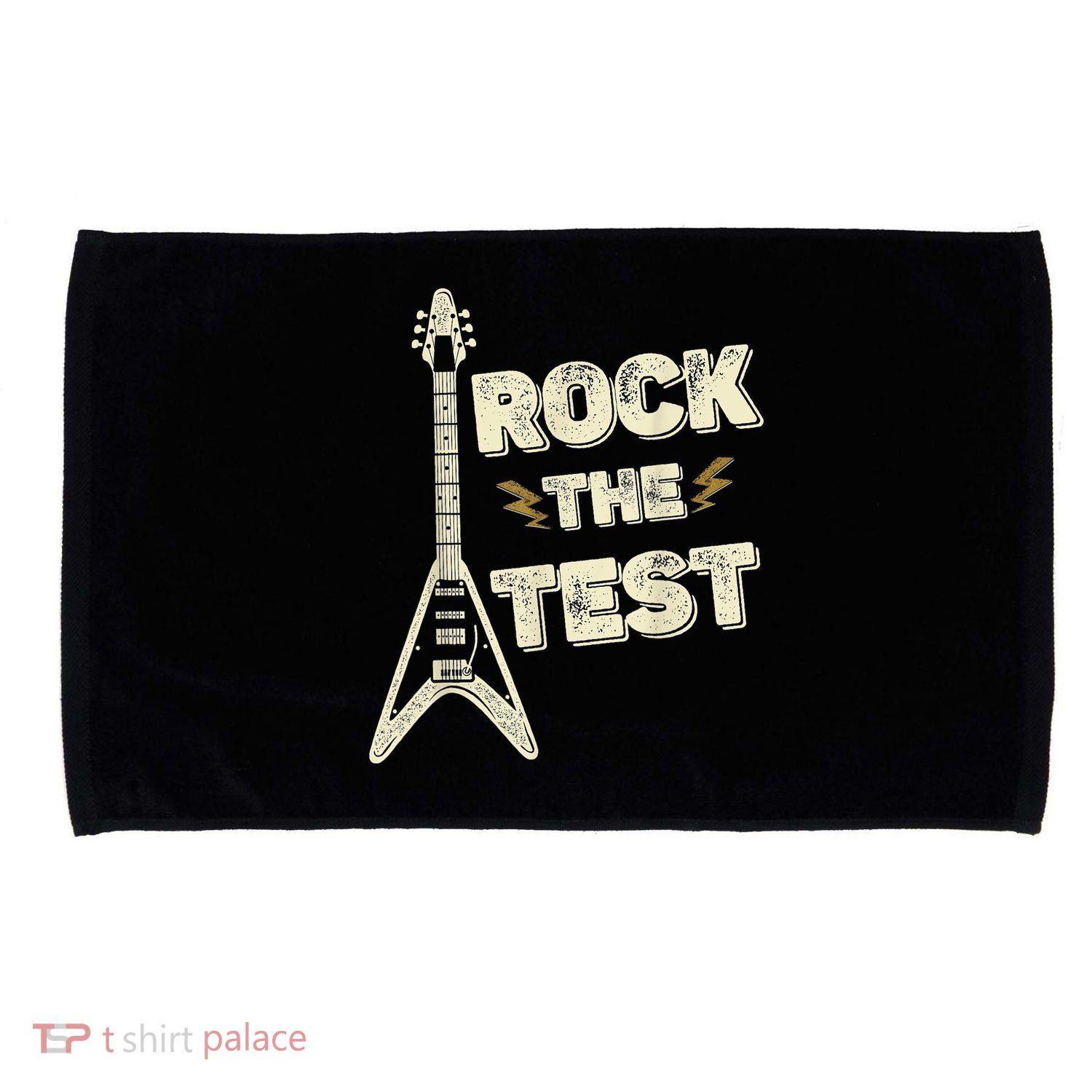 Rock The Test Guitar Teacher Test Day Testing Day Teacher Microfiber Hand Towel