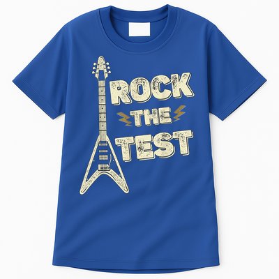 Rock The Test Guitar Teacher Test Day Testing Day Teacher Tall T-Shirt