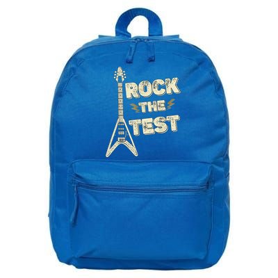 Rock The Test Guitar Teacher Test Day Testing Day Teacher 16 in Basic Backpack