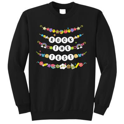 Rock The Test Testing Day Cute Friendship Bracelets Teacher Sweatshirt