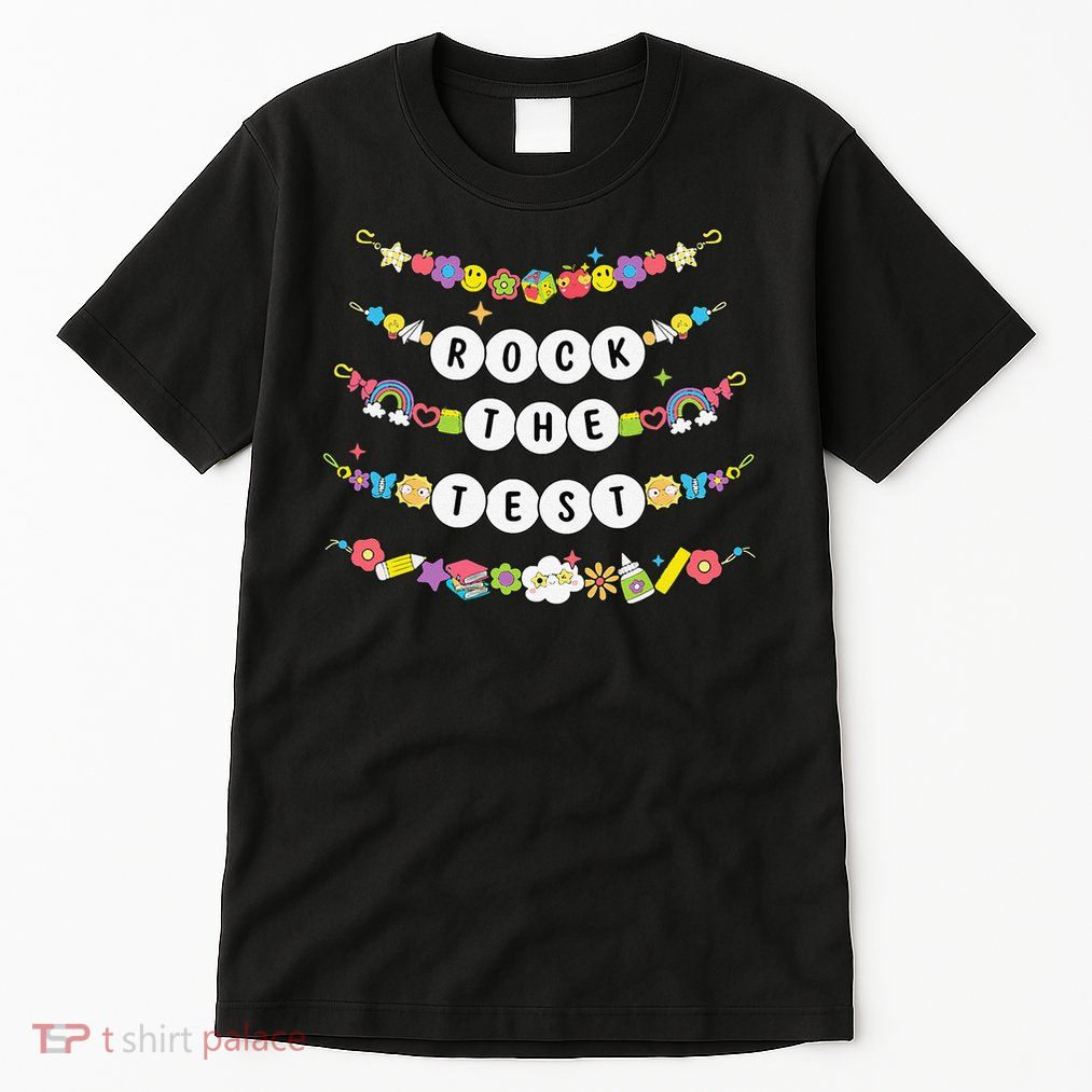 Rock The Test Testing Day Cute Friendship Bracelets Teacher Tall T-Shirt