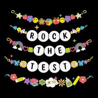 Rock The Test Testing Day Cute Friendship Bracelets Teacher Sustainable Bucket Hat