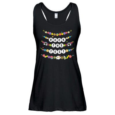 Rock The Test Testing Day Cute Friendship Bracelets Teacher Ladies Essential Flowy Tank