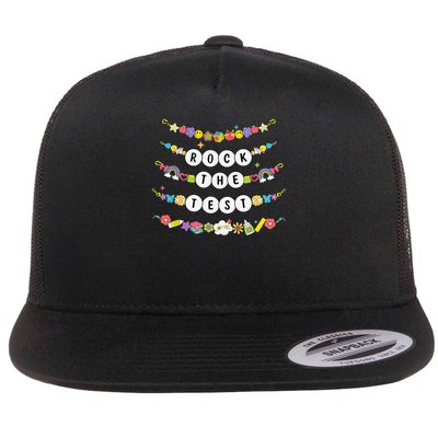 Rock The Test Testing Day Cute Friendship Bracelets Teacher Flatbill Hat