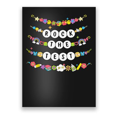 Rock The Test Testing Day Cute Friendship Bracelets Teacher Poster