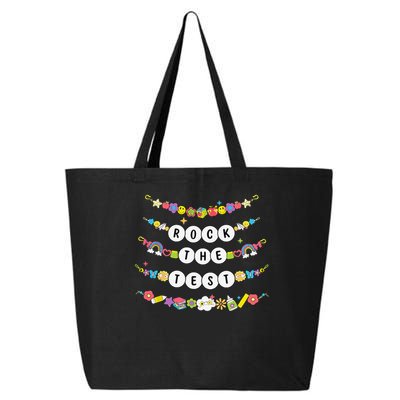 Rock The Test Testing Day Cute Friendship Bracelets Teacher 25L Jumbo Tote