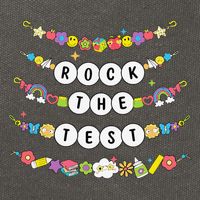 Rock The Test Testing Day Cute Friendship Bracelets Teacher Cotton Canvas Backpack