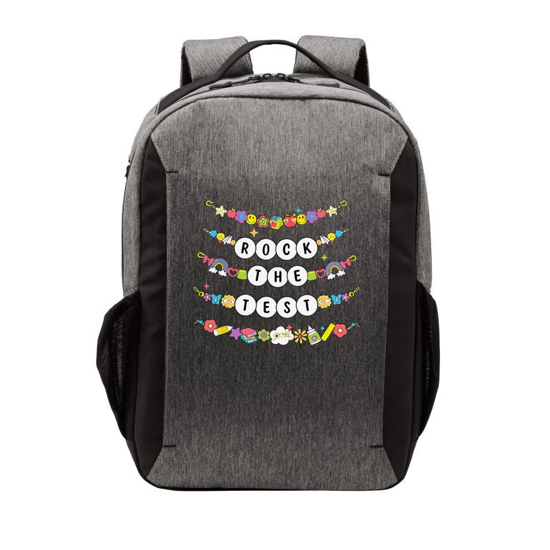 Rock The Test Testing Day Cute Friendship Bracelets Teacher Vector Backpack