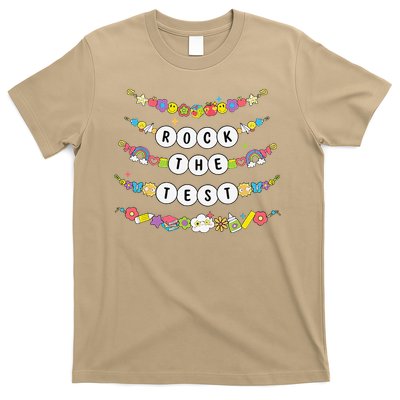 Rock The Test Testing Day Cute Friendship Bracelets Teacher T-Shirt
