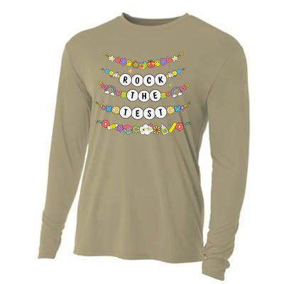 Rock The Test Testing Day Cute Friendship Bracelets Teacher Cooling Performance Long Sleeve Crew