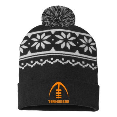 Retro Tennessee Tn Orange USA-Made Snowflake Beanie