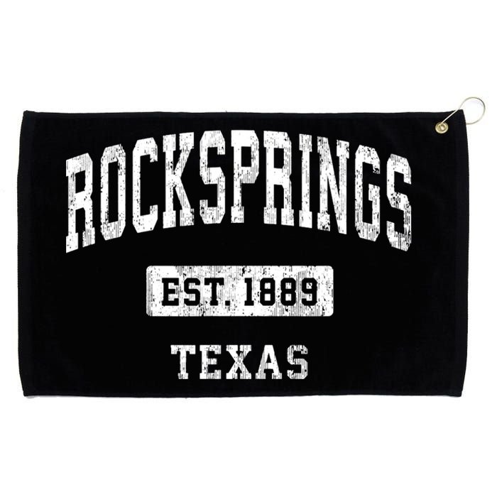 Rocksprings Texas Tx Vintage Sports Established Grommeted Golf Towel