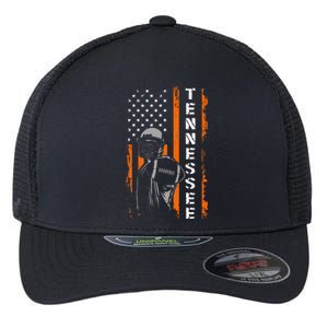 Retro Tennessee Throwback Design Tn Usa Flag Flexfit Unipanel Trucker Cap