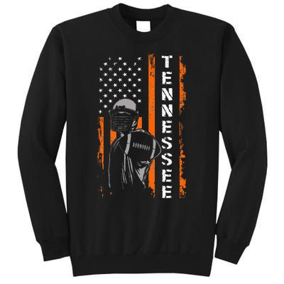 Retro Tennessee Throwback Design Tn Usa Flag Tall Sweatshirt