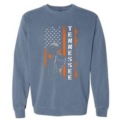 Retro Tennessee Throwback Design Tn Usa Flag Garment-Dyed Sweatshirt