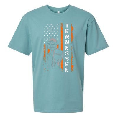 Retro Tennessee Throwback Design Tn Usa Flag Sueded Cloud Jersey T-Shirt