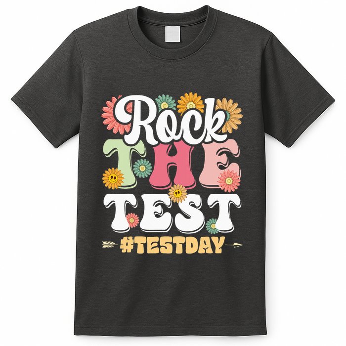 Rock The Test Testing Day Groovy Motivational Teacher T-Shirt