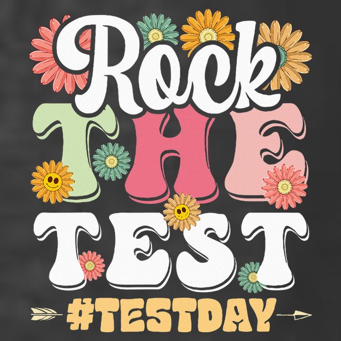 Rock The Test Testing Day Groovy Motivational Teacher T-Shirt