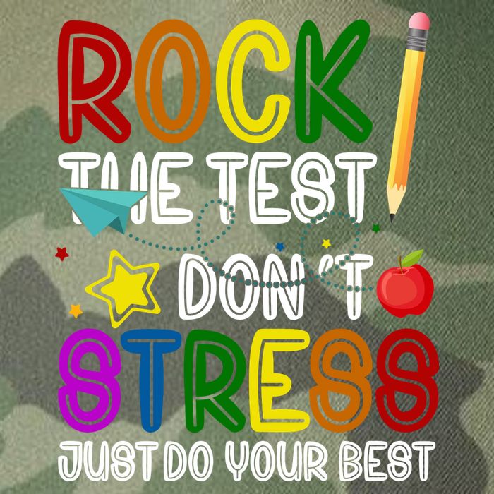 Rock The Test Don't Stress Just Do Your Best Educational Legacy Tie Dye Trucker Hat