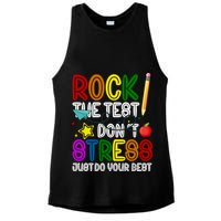 Rock The Test Don't Stress Just Do Your Best Educational Ladies PosiCharge Tri-Blend Wicking Tank