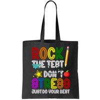 Rock The Test Don't Stress Just Do Your Best Educational Bag