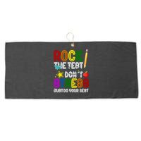 Rock The Test Don't Stress Just Do Your Best Educational Large Microfiber Waffle Golf Towel