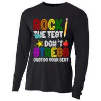 Rock The Test Don't Stress Just Do Your Best Educational Cooling Performance Long Sleeve Crew