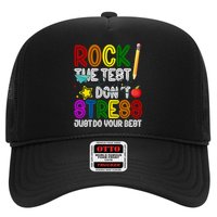 Rock The Test Don't Stress Just Do Your Best Educational Hat