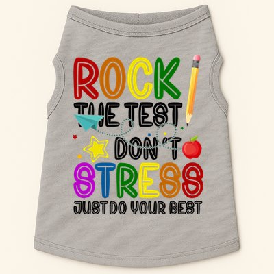Rock The Test Don't Stress Just Do Your Best Educational Doggie Tank