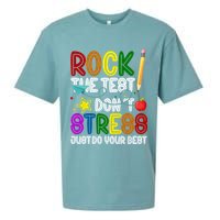 Rock The Test Don't Stress Just Do Your Best Educational Sueded Cloud Jersey T-Shirt
