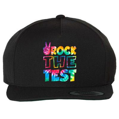 Rock The Test Testing Day Retro Motivational Teacher Student Wool Snapback Cap
