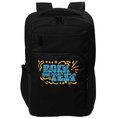 Rock The Test Teacher Test Day Testing Exam Score Impact Tech Backpack