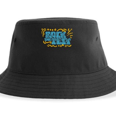 Rock The Test Teacher Test Day Testing Exam Score Sustainable Bucket Hat