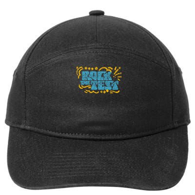 Rock The Test Teacher Test Day Testing Exam Score 7-Panel Snapback Hat