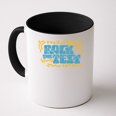 Rock The Test Teacher Test Day Testing Exam Score Mug