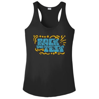 Rock The Test Teacher Test Day Testing Exam Score Ladies PosiCharge Competitor Racerback Tank