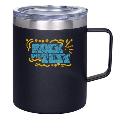Rock The Test Teacher Test Day Testing Exam Score 12oz Stainless Steel Coffee Mug