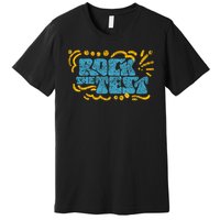Rock The Test Teacher Test Day Testing Exam Score Premium T-Shirt