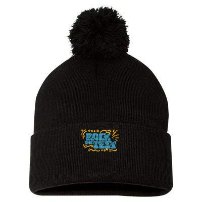 Rock The Test Teacher Test Day Testing Exam Score Pom Pom 12in Knit Beanie
