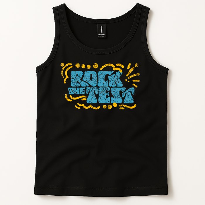 Rock The Test Teacher Test Day Testing Exam Score Tank Top