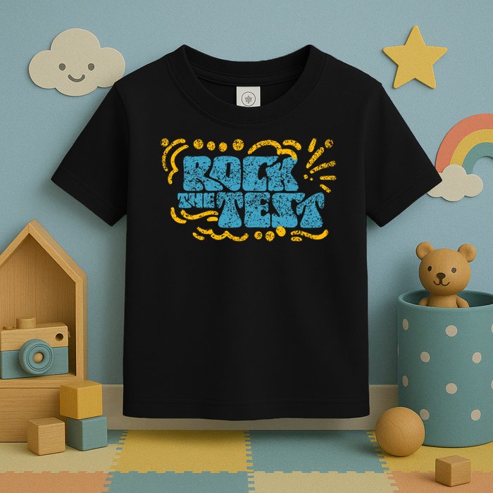 Rock The Test Teacher Test Day Testing Exam Score Toddler T-Shirt
