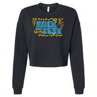 Rock The Test Teacher Test Day Testing Exam Score Cropped Pullover Crew