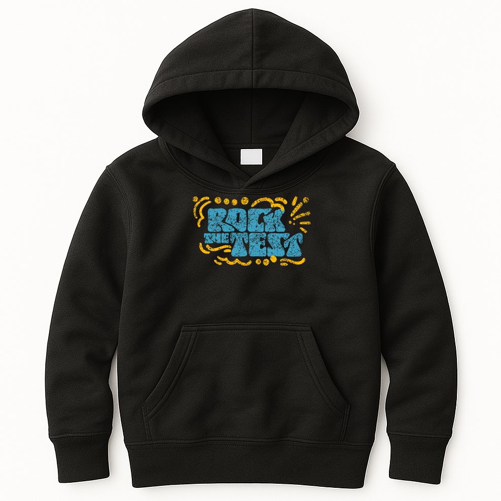 Rock The Test Teacher Test Day Testing Exam Score Kids Hoodie