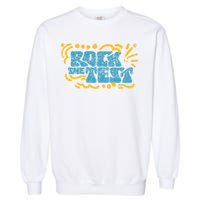 Rock The Test Teacher Test Day Testing Exam Score Garment-Dyed Sweatshirt