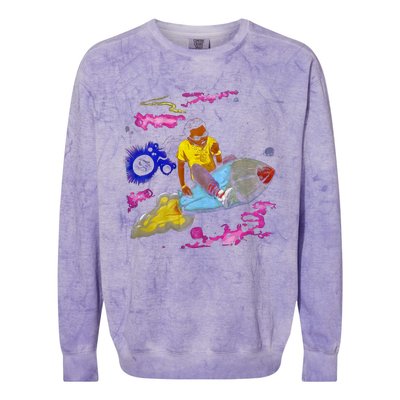 Rip Takeoff Takeoff Quavo Offset Rapper Colorblast Crewneck Sweatshirt