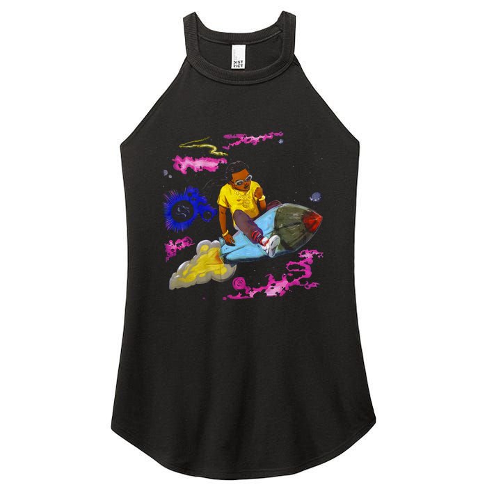 Rip Takeoff Takeoff Quavo Offset Rapper Women's Perfect Tri Rocker Tank